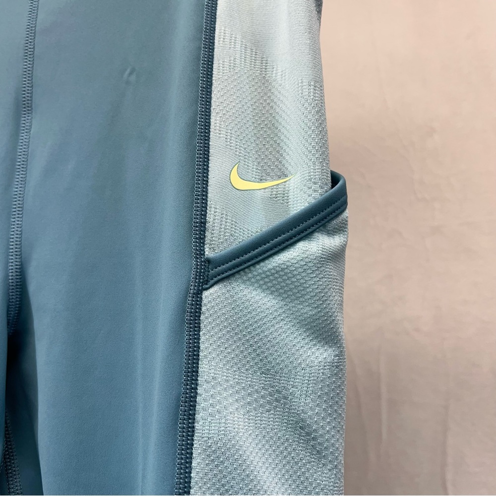 Nike Dri-fit Pro Teal Training Leggings Medium - Picture 2 of 6